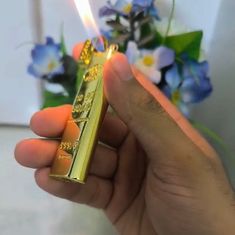 Gold Bar Long Lighter, Luxury 999 Gold Brick Jet Gas Lighter, Refillable Butane Gas Lighter, Gold Polishing Cigarette Cigar Pocket Lighter, Inflated Smoke Lighter Gold Bar Long Lighter, Luxury 999 Gold Brick Jet Gas Lighter, Refillable Butane Gas Lighter, Gold Polishing Cigarette Cigar Pocket Lighter, Inflated Smoke Lighter